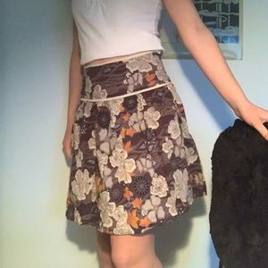 vintage delias Bohemian Hippie Floral Skirt 3/4